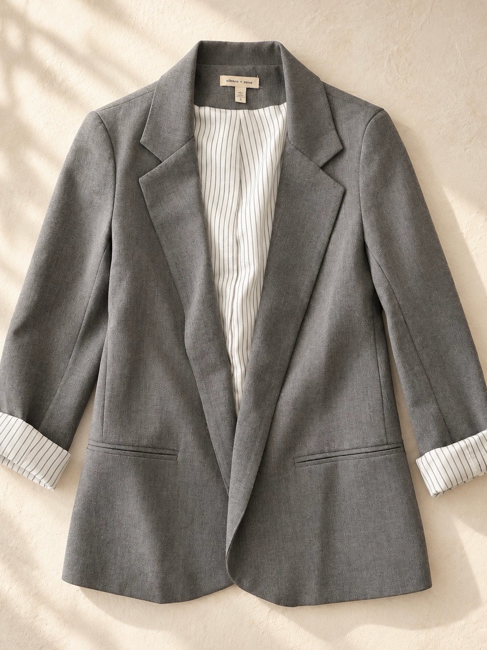 Silence + Noise Urban Outfitters Gray Tailored Blazer S